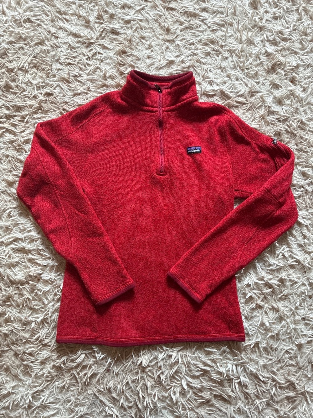 Red Patagonia Better Sweater Quarter Zip Size Small